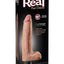 Real Feel Deluxe No. 10 Wallbanger Vibrating Dildo with Balls - Vanilla - 10in