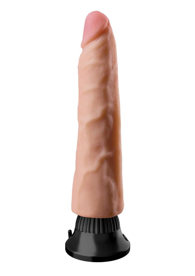 Real Feel Deluxe No. 3 Wallbanger Vibrating Dildo - Flesh/Vanilla - 7in