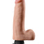 Real Feel Deluxe No. 4 Wallbanger Vibrating Dildo with Balls - Flesh/Vanilla - 7.5in