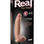 Real Feel Deluxe No. 5 Wallbanger Vibrating Dildo with Balls - Flesh/Vanilla - 8in