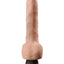Real Feel Deluxe No. 6 Wallbanger Vibrating Dildo with Balls - Flesh/Vanilla - 8.5in