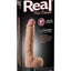 Real Feel Deluxe No. 7 Wallbanger Vibrating Dildo with Balls - Vanilla - 9in