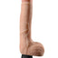 Real Feel Deluxe No. 7 Wallbanger Vibrating Dildo with Balls - Vanilla - 9in