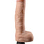 Real Feel Deluxe No. 9 Wallbanger Vibrating Dildo with Balls - Flesh/Vanilla - 9.5in