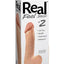 Real Feel Lifelike Toyz No. 2 Realistic Vibrating Dildo with Balls - Flesh/Vanilla - 8in