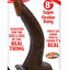 Real Skin All American Afro American Whoppers Dildo with Balls - Chocolate - 8in