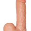 Real Skin All American Ultra Whoppers Straight Dildo - Flesh/Vanilla - 9in