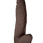 Realcocks Dual Layered #6 Bendable Dildo Curved - Brown/Chocolate - 8in