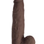 Realcocks Dual Layered #9 Bendable Thick Dildo - Chocolate - 9in