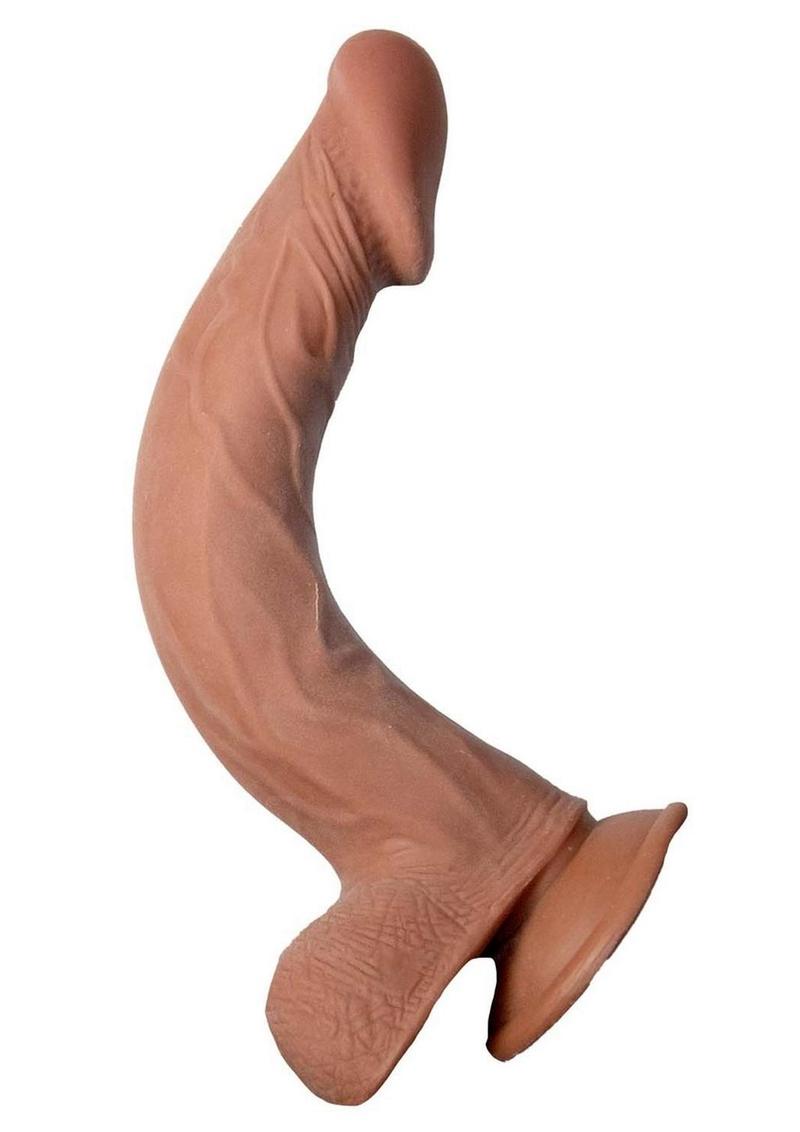 Realcocks Dual Layered Bendable Dildo - Chocolate - 9in