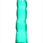 Realrock Crystal Clear Dildo with Suction Cup - Clear/Green - 7in