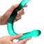 Realrock Crystal Clear Double Dong - Clear/Green - 17in