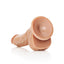 Realrock Curved Realistic Dildo with Balls and Suction Cup - Caramel - 8in