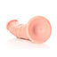 Realrock Curved Realistic Dildo with Suction Cup - Vanilla - 10in