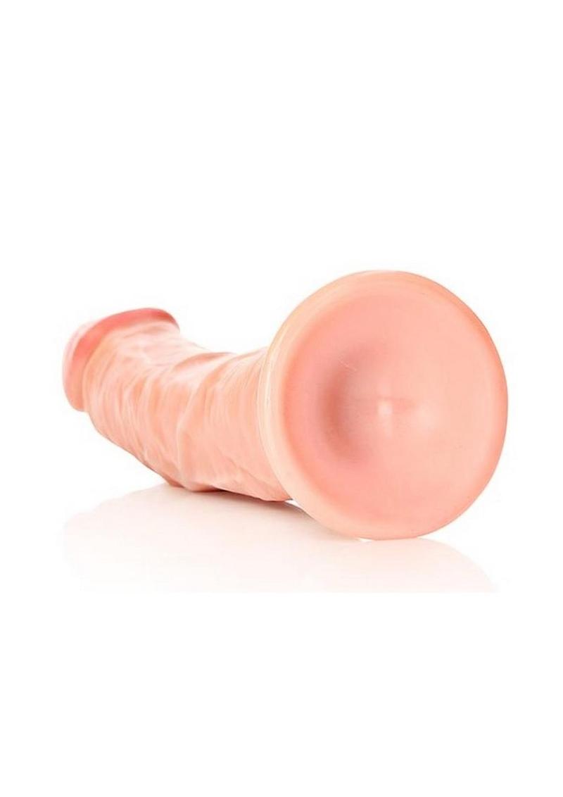 Realrock Curved Realistic Dildo with Suction Cup - Vanilla - 10in