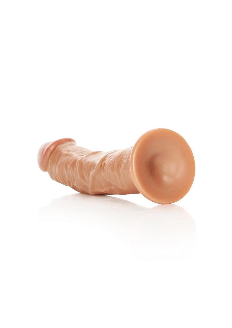 Realrock Curved Realistic Dildo with Suction Cup - Caramel - 7in