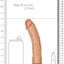 Realrock Curved Realistic Dildo with Suction Cup - Caramel - 7in