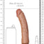 Realrock Curved Realistic Dildo with Suction Cup - Caramel - 8in