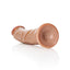 Realrock Curved Realistic Dildo with Suction Cup - Caramel - 9in