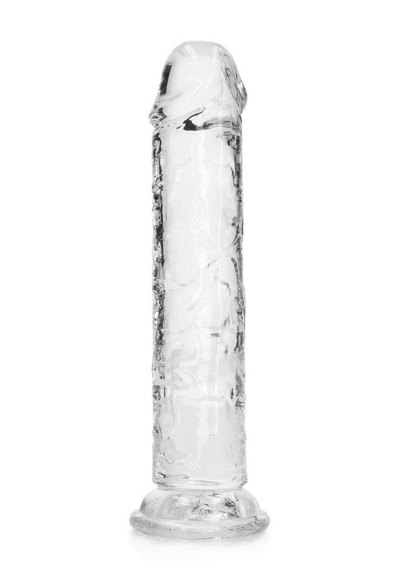 Realrock Skin Realistic Straight Dildo Without Balls - Clear - 7in