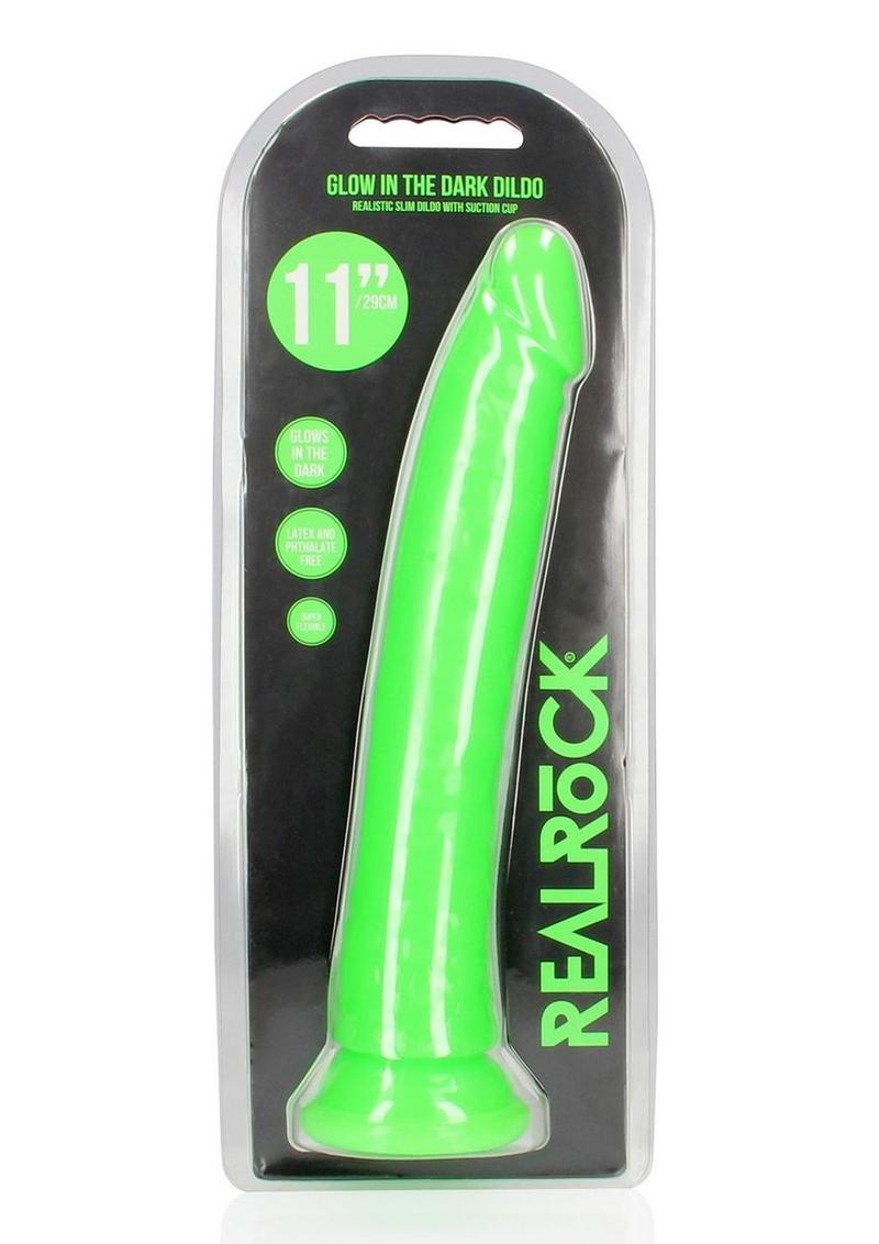 Realrock Slim Glow In The Dark Dildo with Suction Cup