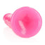 Realrock Slim Glow In The Dark Dildo with Suction Cup - Glow In The Dark/Pink - 11in
