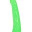 Realrock Slim Glow In The Dark Dildo with Suction Cup - Glow In The Dark/Green - 6in