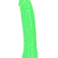 Realrock Slim Glow In The Dark Dildo with Suction Cup - Glow In The Dark/Green - 7in