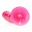 Realrock Slim Glow In The Dark Dildo with Suction Cup - Glow In The Dark/Pink - 7in