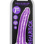 Realrock Slim Glow In The Dark Dildo with Suction Cup - Glow In The Dark/Purple - 7in