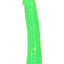 Realrock Slim Glow In The Dark Dildo with Suction Cup - Glow In The Dark/Green - 8in