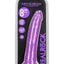 Realrock Slim Glow In The Dark Dildo with Suction Cup - Glow In The Dark/Purple - 8in