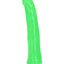 Realrock Slim Glow In The Dark Dildo with Suction Cup - Glow In The Dark/Green - 9in