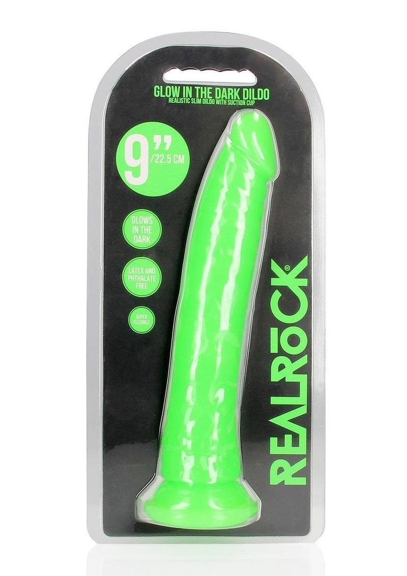 Realrock Slim Glow In The Dark Dildo with Suction Cup