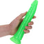 Realrock Slim Glow In The Dark Dildo with Suction Cup - Glow In The Dark/Green - 9in