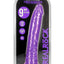 Realrock Slim Glow In The Dark Dildo with Suction Cup - Glow In The Dark/Purple - 9in