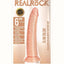 Realrock Slim Realistic Dildo with Suction Cup - Vanilla - 6in