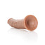 Realrock Slim Realistic Dildo with Suction Cup - Caramel - 7in