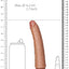 Realrock Slim Realistic Dildo with Suction Cup - Caramel - 7in
