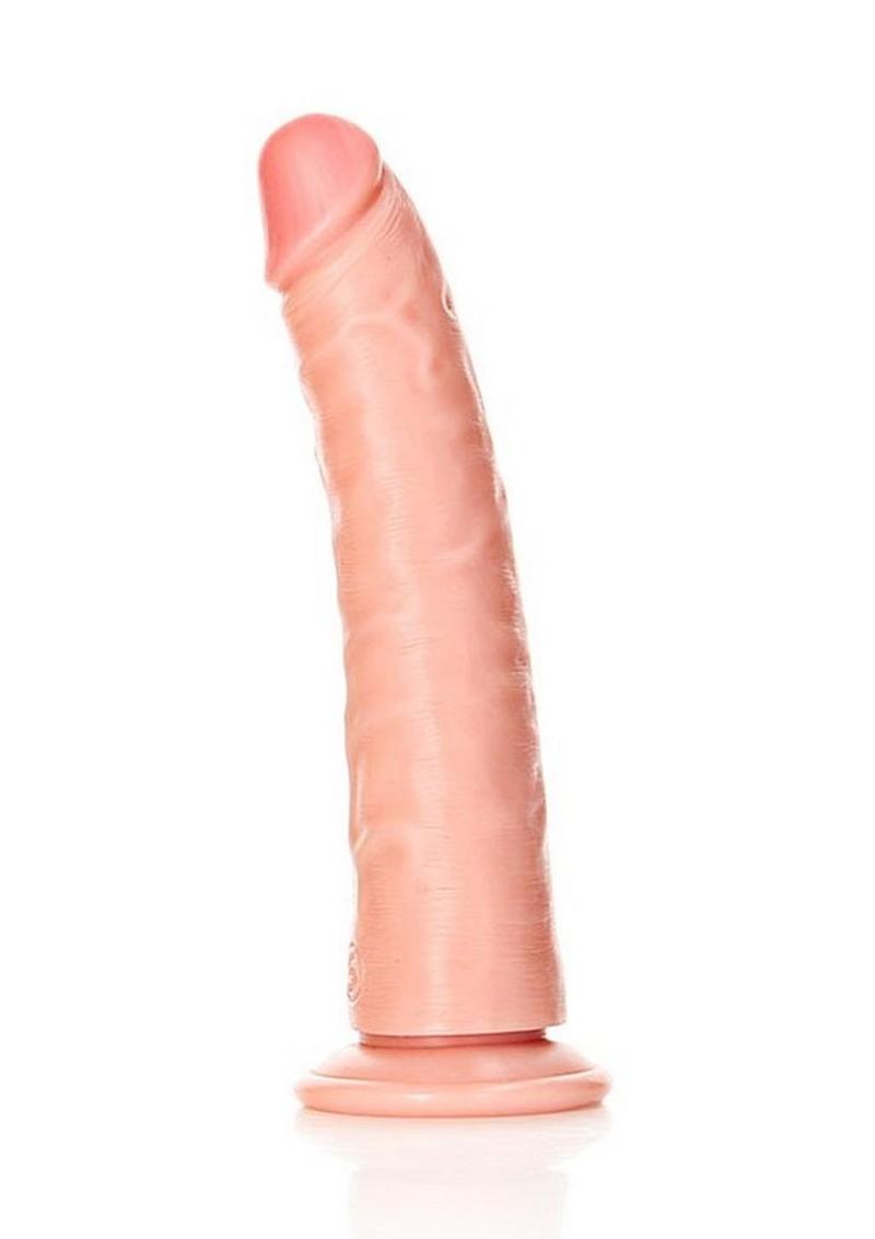 Realrock Slim Realistic Dildo with Suction Cup - Vanilla - 7in