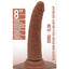 Realrock Slim Realistic Dildo with Suction Cup - Caramel - 8in