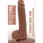 Realrock Straight Realistic Dildo with Balls and Suction Cup - Caramel - 10in