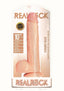 Realrock Straight Realistic Dildo with Balls and Suction Cup - Vanilla - 10in