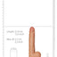 Realrock Straight Realistic Dildo with Balls and Suction Cup - Caramel - 11in