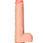 Realrock Straight Realistic Dildo with Balls and Suction Cup - Vanilla - 11in