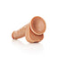 Realrock Straight Realistic Dildo with Balls and Suction Cup - Caramel - 12in