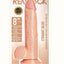 Realrock Straight Realistic Dildo with Balls and Suction Cup - Vanilla - 8in