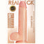 Realrock Straight Realistic Dildo with Balls and Suction Cup - Vanilla - 9in