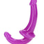 Realrock Strapless Strap-On Glow In The Dark Dildo - Purple - 6in