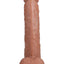 Realrock Ultra Realistic Skin Extra Large Straight Dildo with Balls and Suction Cup - Caramel - 15in